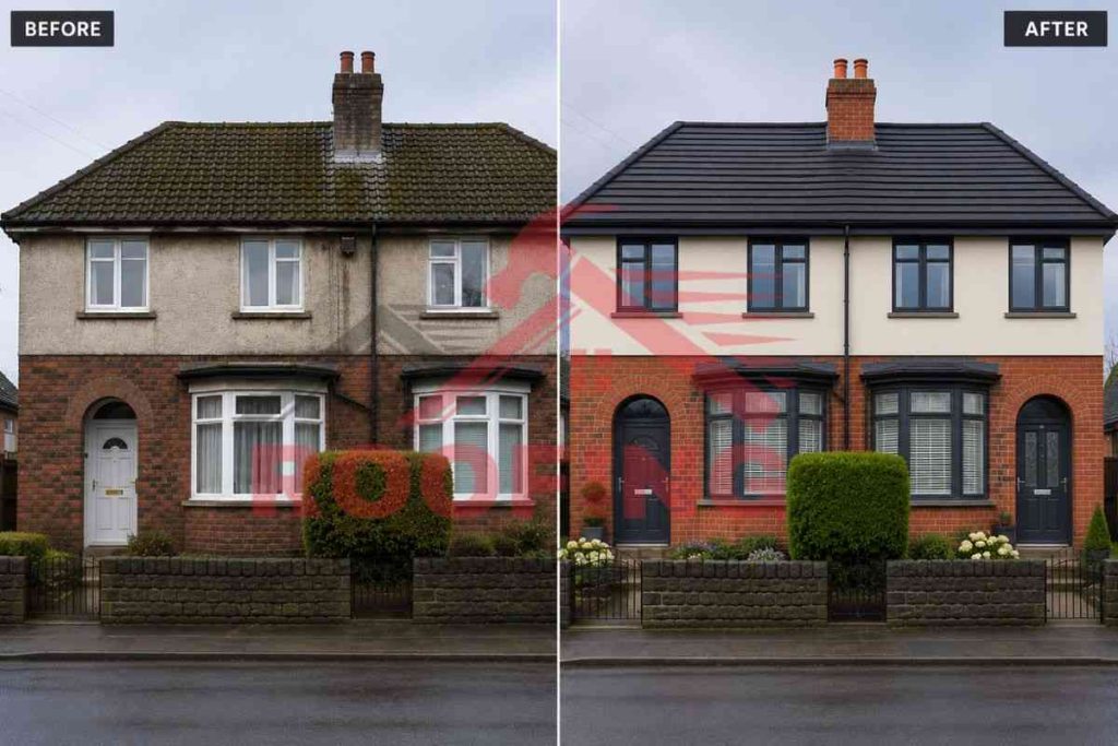 Roof Replacement Before & After
